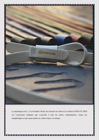 Complétez votre look avec la ceinture NOUS ET MOI !