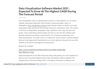 Data Visualization Software Market Size, Share, Forecast 2024