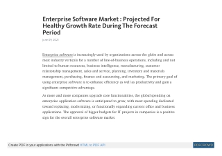 Enterprise Software Market Demand and Insights by 2027