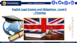 Top English Legal System and Obligations Course in UK