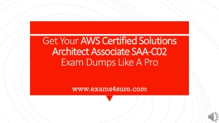 Exams4sure AWS SAA-C02 Exam Guide 2022