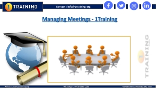 1Training Online Managing Meetings Course in UK with Certification 2022