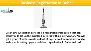What is the process of Business Registration in Dubai?