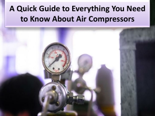Different types of Air compressors for your industrial