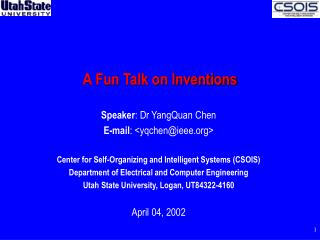 A Fun Talk on Inventions