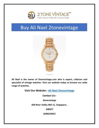 Buy Ali Nael 2tonevintage