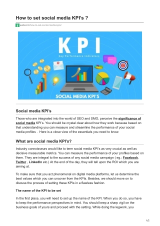 How to set social media KPIs