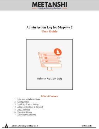 Magento 2 Admin Action Log