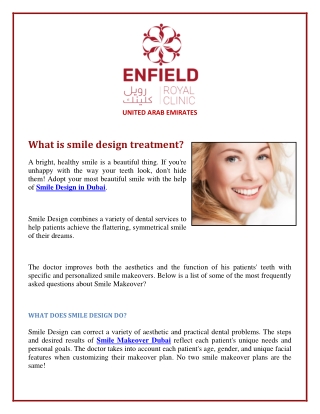 What is smile design treatment?