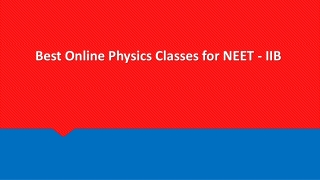 Best Online Physics Classes for NEET - IIB