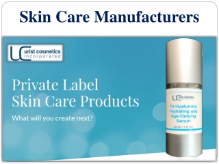 Skin Care Manufacturers