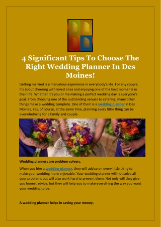 Significant Tips To Choose The Right Wedding Planner
