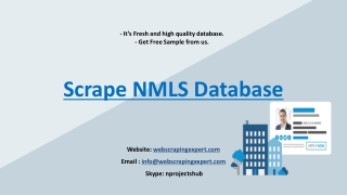 Scrape NMLS Database