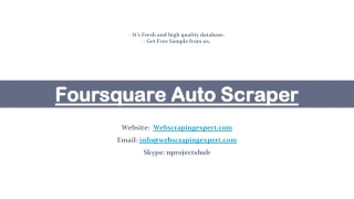 Foursquare Auto Scraper