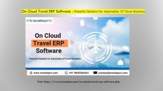 On Cloud Travel ERP Software