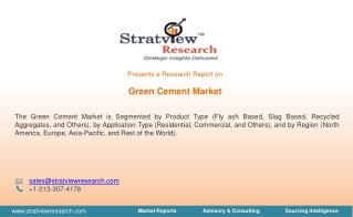 Green Cement Market Size, Share, Trend, Forecast, & Industry Analysis