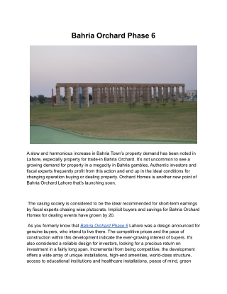 Bahria Orchard Phase 6