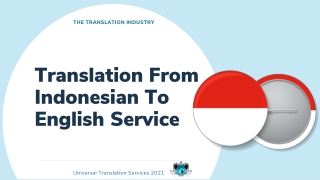 Translation From Indonesian To English Service