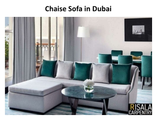 Chaise Sofa in Dubai