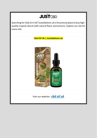 Cbd Oil Uk   Justcbdstore.uk