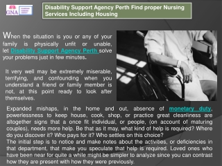 Disability Support Agency Perth