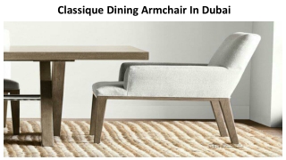 Classique Dining Armchair In Dubai