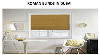 ROMAN BLINDS IN DUBAI