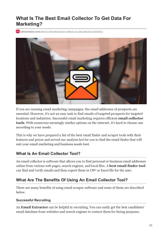 1What Is The Best Email Collector To Get Data For Marketing