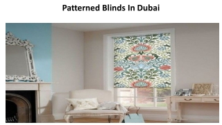 Patterned Blinds In Dubai
