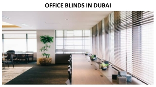 OFFICE BLINDS IN DUBAI