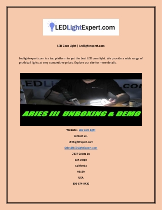 LED Corn Light  Ledlightexpert