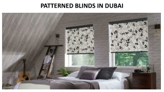PATTERNED BLINDS IN DUBAI