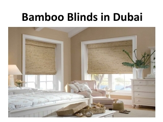 Bamboo Blinds in Dubai