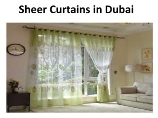 Sheer Curtains in Dubai