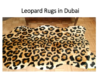 Leopard Rugs in Dubai