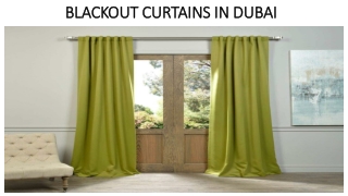 BLACKOUT CURTAINS IN DUBAI