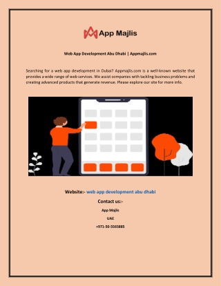 Web App Development Abu Dhabi  Appmajlis