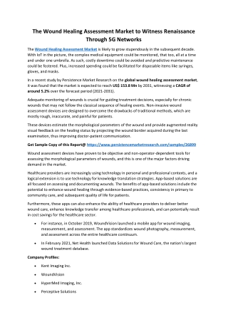 Wound Healing Assessment Market