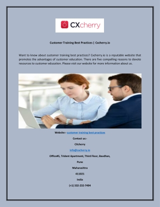 Customer Training Best Practices  Cxcherry.io