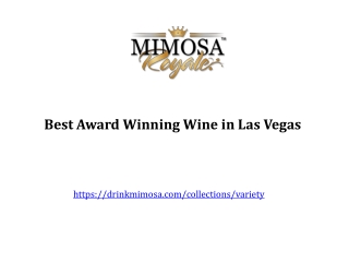 Best Award Winning Wine