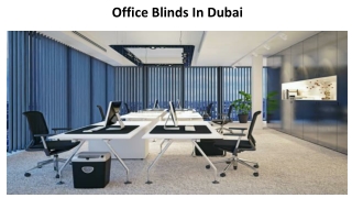 Office Blinds In Dubai