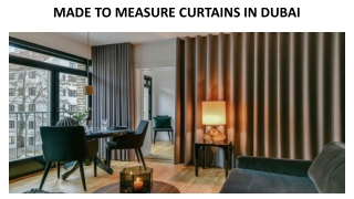 MADE TO MEASURE CURTAINS IN DUBAI