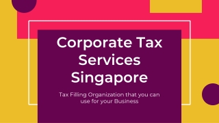 Tax Filling Organization for Business