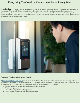 02-491. - 590 words - Face recognition door access