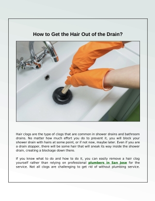 How Do You Clear a Clogged Hair Drain?