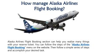 How to manage Alaska Airlines Flight Booking