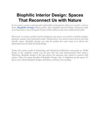 Biophilic Interior Design_ Spaces That Reconnect Us with Nature