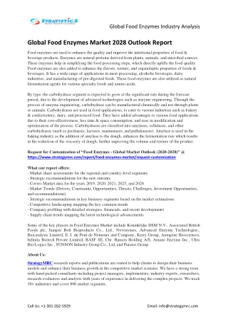 Provincial Demand and manufacturers of Global Food Enzymes Industry