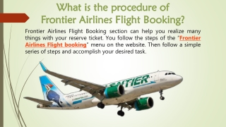 What is the procedure of Frontier Airlines Flight Booking