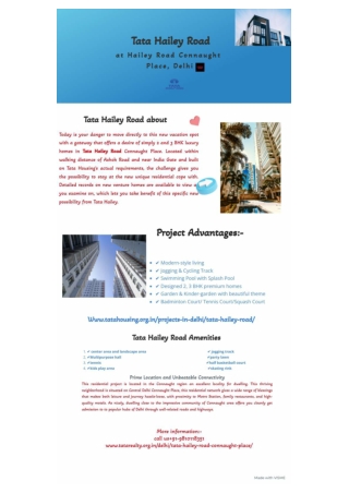 Tata Hailey Road Connaught Place Delhi - Tata Upcoming Project Delhi